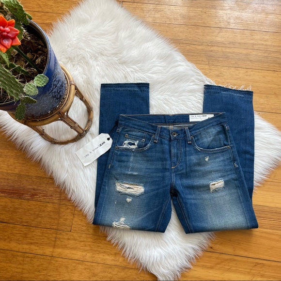rag & bone Denim - rag & bone raw hem distressed jeans NWT